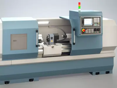 CNC Lathe SMTCL KE80 2000 3D model