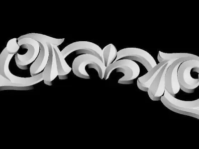 Central decor ornament for furniture Free 3D model 14
