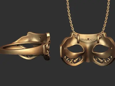 Mask Pendant and Ring M19 3D print model purchase