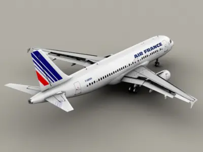 Airbus A320 Air France 3D model purchase