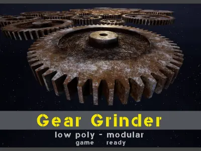 Gear Grinder Asset Pack Low-poly 3D model