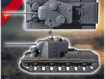 KV-5 Object 225 M1941 - Soviet army WW2 Second World East front 3D print model