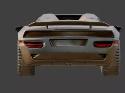 Desert Outlaw Pursuit Supercar Low-poly 3D model