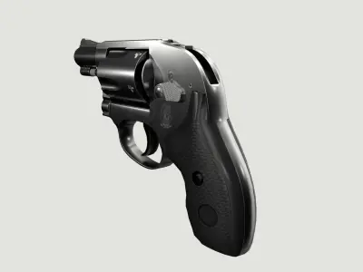 Smith and Wesson Model 638 Revolver Low-poly 3D model