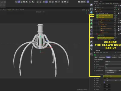 Metal Claw 11 with RIG 3D model
