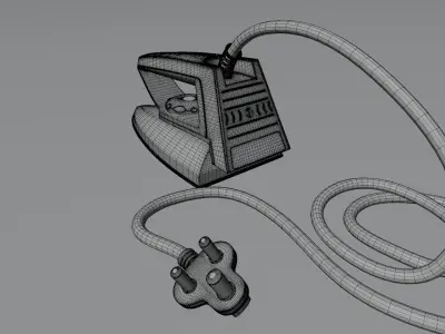 Electric Dry Iron 3D Model 3D model