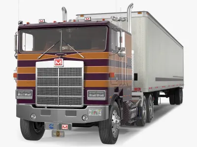 Marmon 110P Truck with Trailer 3D model