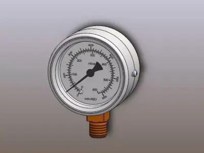 The pressure gauge Free 3D model