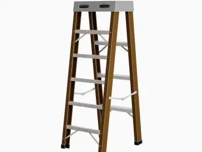 Ladder 07  Low-poly 3D model