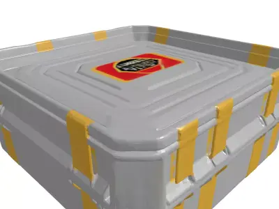SciFi Industrial Pizza Container 3D model