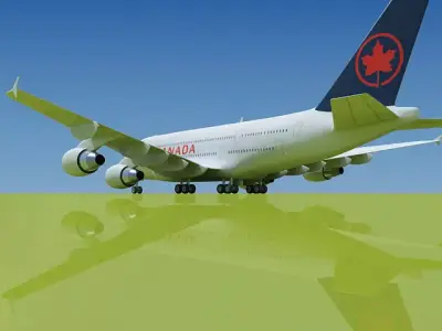 Airbus A380 Air Canada 3D model