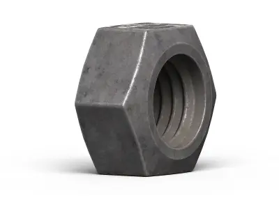 Old nut Low-poly 3D model