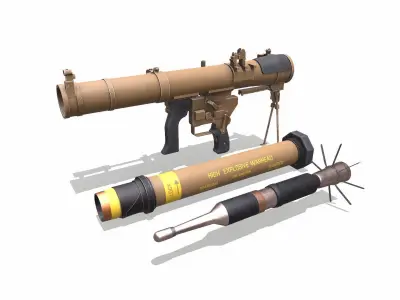 MK 153 SMAW Rocket Launcher Low-poly 3D model