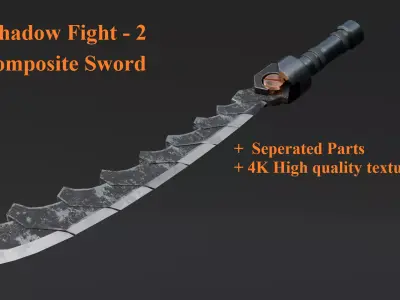 Composite Sword - Shadow Fight 2 Inspired  Low-poly 3D model