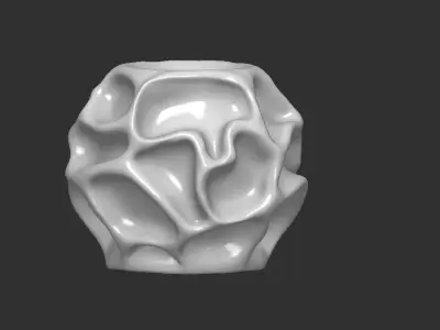 planter vases carved geometric 3D print model