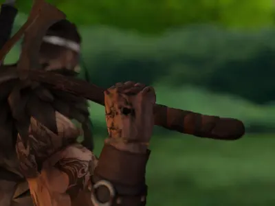 Norge Throwing Axe Low-poly 3D model