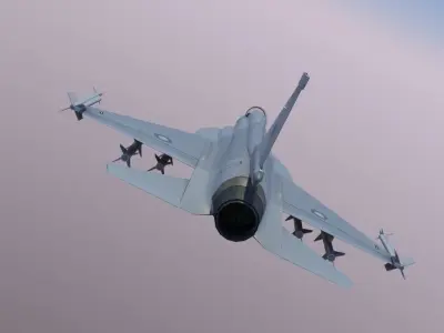 JF-17 Thunder Low polygon version 3D model