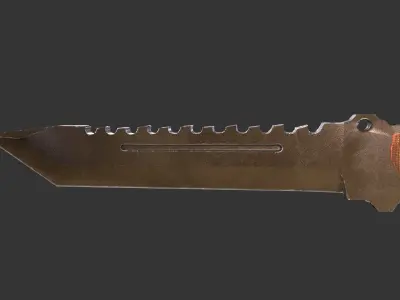 Steel Eagle Knife 107D with Sheath  Low-poly 3D model