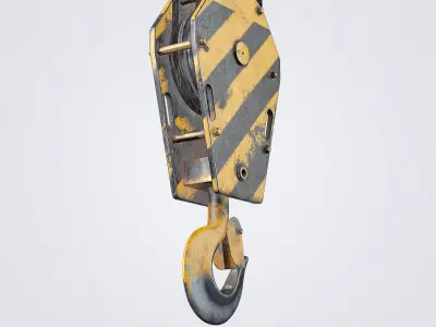 Crane Hook Low-poly 3D model get