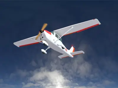 aviao cessna 172 3D model