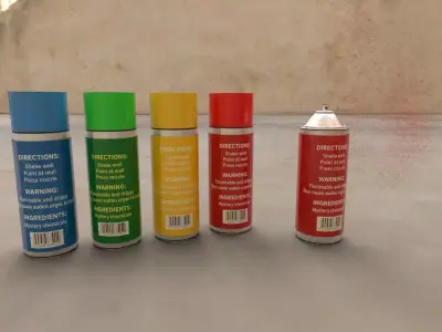 Drippy Paints  Complete Spray Can Collection  3D model