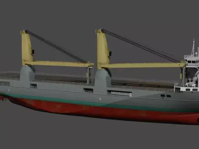 SAL Heavy Lift vessel Low-poly 3D model