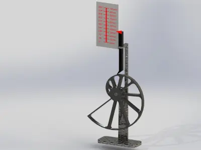 Precise rotational to linear converter 2 Free 3D model