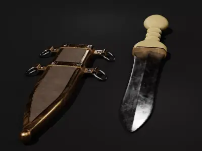 Pugio - Roman Dagger Low-poly 3D model