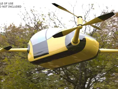 Passenger drone concept 5 3D model
