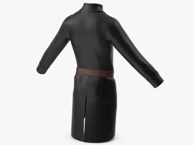  Coat Black with Belt 