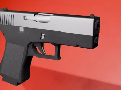Realistic Handgun game ready 3DModel Low-poly 3D model