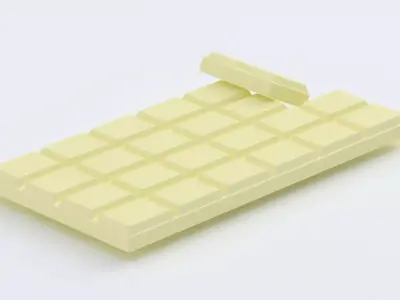 chocolate bar white 01 3D model