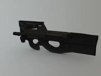 SMG P90 Low-poly 3D model