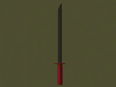 Sword Katana  Low-poly 3D model