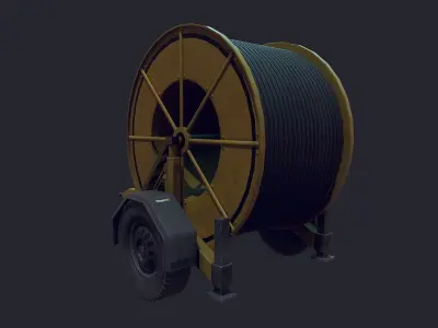 Cabling Winches Low-poly 3D model