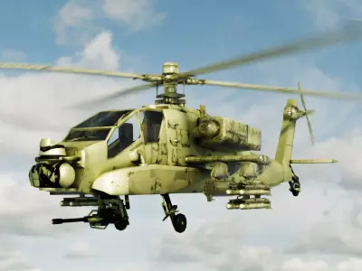 AH-64 Apache Attack Helicopter Free 3D model