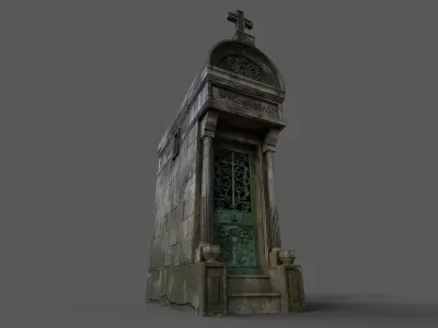 Cemetery Mausoleum 04 type 1 Low-poly 3D model