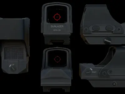 Sunlazer Holographic Sight Low-poly 3D model