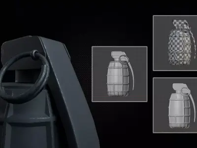 DM51 Hand Grenade Low-poly 3D model