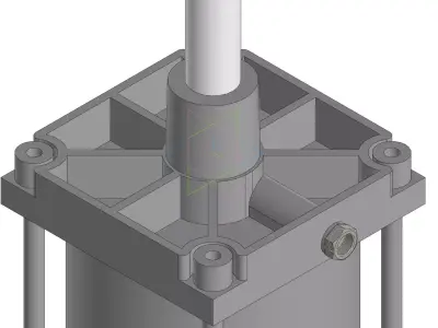 Pneumatic cylinder 3D model