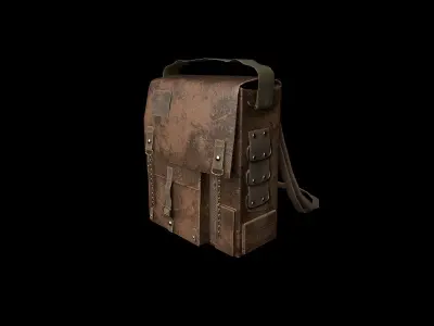 vintage shoulder bag 3D model