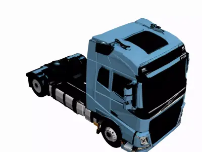 Volvo FH16 Low Poly Heavy Duty Semi Truck Low-poly 3D model