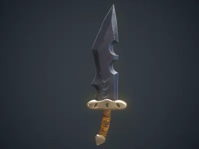 Stylized Dagger Arcane Style - Game-Ready  Low-poly 3D model