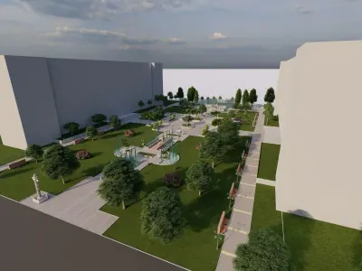 park-public park-Private Park Landscape 3D model 3