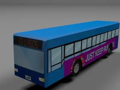 Low Poly BRT bus Low-poly 3D model