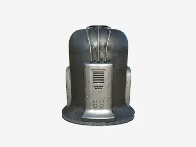 Old Diving Helmet C08 Dark Steel - Character Design Fashion Low-poly 3D model