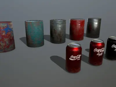 coke can Low-poly 3D model