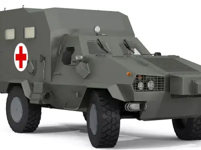 Ambulance vehicle 3D model
