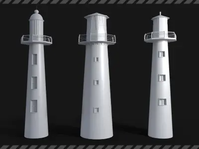 Lighthouses Package Low-poly 3D model