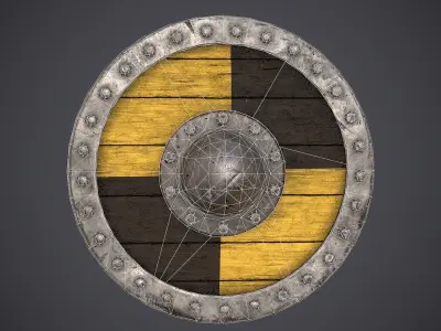 Shield Viking Low-poly 3D model